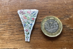 Miniature 17C stomacher, based on example from Cleveland Museum of Art; 2020